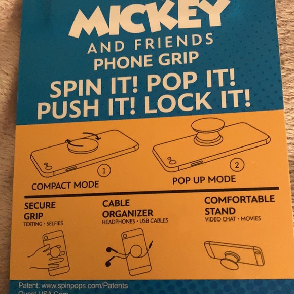 NWT Two Disney Mickey Mouse phone grip. A hand gri - Picture 5 of 9